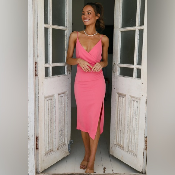 NWT Hello Molly Quiet Dancer Midi Dress sz L US 8 - Picture 1 of 12